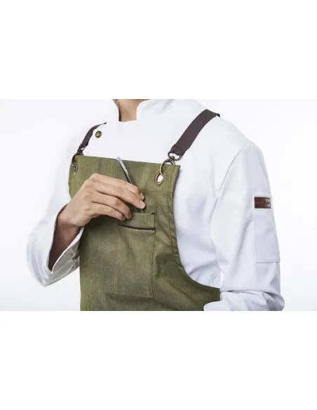 DELANTAL CON PETO LAUREL UNISEX COSIDO LENTO CC1983B 28