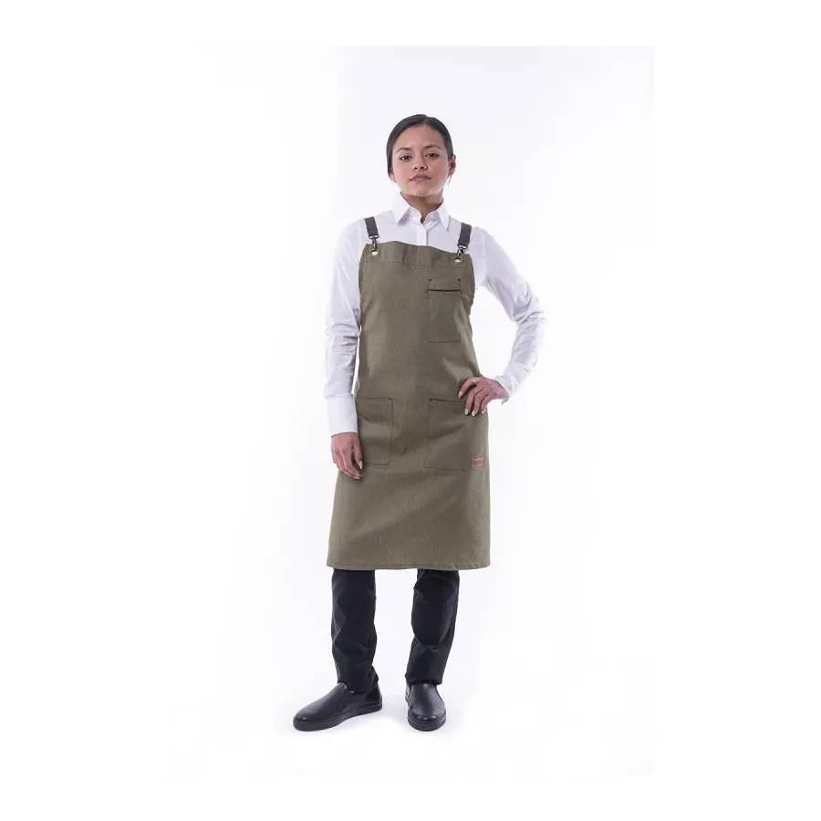 DELANTAL CON PETO LAUREL UNISEX COSIDO LENTO CC1983B 28