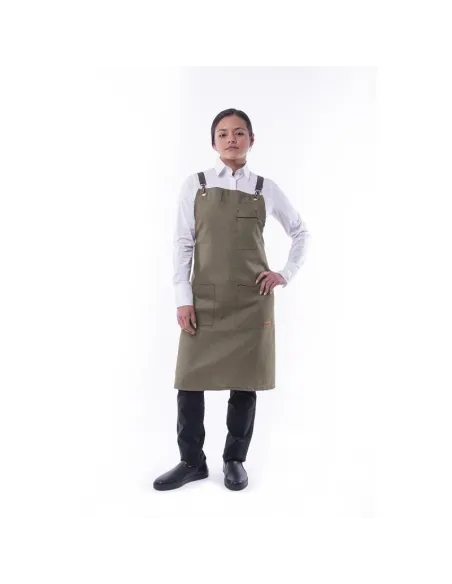 DELANTAL CON PETO LAUREL UNISEX COSIDO LENTO CC1983B 28