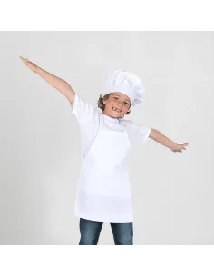 DELANTAL INFANTIL PETO BLANCO T-4 50X40 CM GARYS 111600
