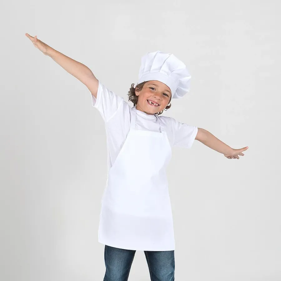 DELANTAL INFANTIL PETO BLANCO T-4 50X40 CM GARYS 111600