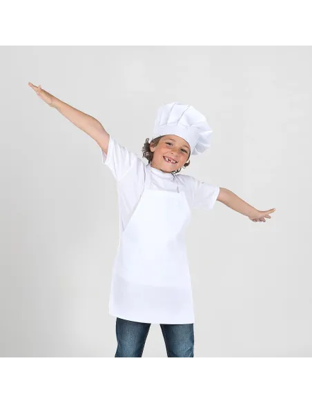 DELANTAL INFANTIL PETO BLANCO T-4 50X40 CM GARYS 111600