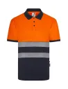 POLO POLIÉSTER RECICLADO BICOLOR MANGA CORTA CINTA SEGMENTADA VELILLA 305533
