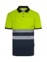 POLO POLIÉSTER RECICLADO BICOLOR MANGA CORTA CINTA SEGMENTADA VELILLA 305533
