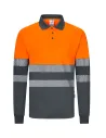 POLO POLIÉSTER RECICLADO BICOLOR MANGA LARGA CINTA SEGMENTADA VELILLA 305535