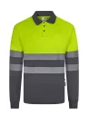 POLO POLIÉSTER RECICLADO BICOLOR MANGA LARGA CINTA SEGMENTADA VELILLA 305535
