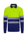 POLO POLIÉSTER RECICLADO BICOLOR MANGA LARGA CINTA SEGMENTADA VELILLA 305535