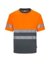 CAMISETA POLIÉSTER RECICLADO BICOLOR MANGA CORTA CINTA SEGMENTADA VELILLA 305633