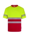 CAMISETA POLIÉSTER RECICLADO BICOLOR MANGA CORTA CINTA SEGMENTADA VELILLA 305633