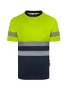 CAMISETA POLIÉSTER RECICLADO BICOLOR MANGA CORTA CINTA SEGMENTADA VELILLA 305633