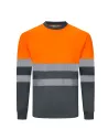 CAMISETA POLIÉSTER RECICLADO BICOLOR MANGA LARGA CINTA SEGMENTADA VELILLA 305635